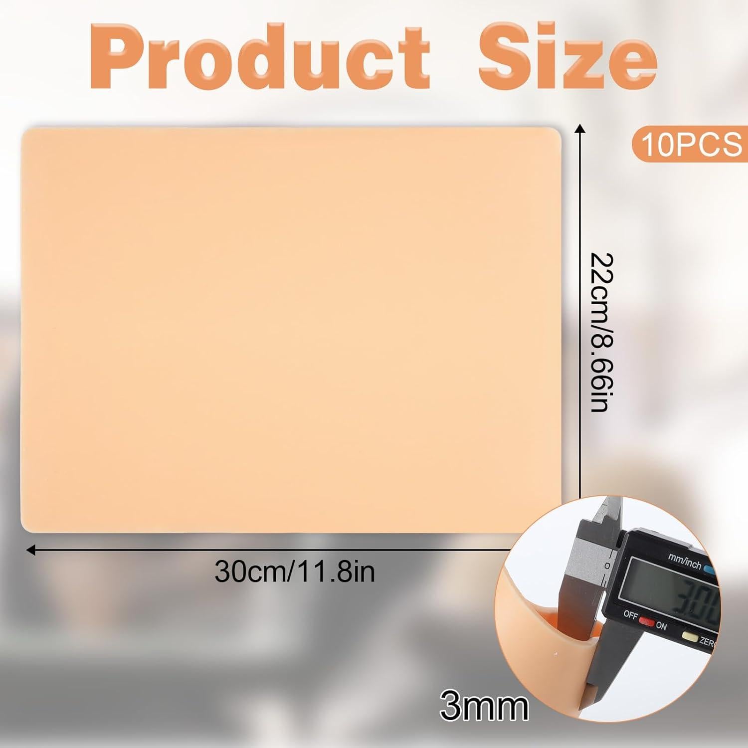 10 Piezas Piel de Tatuaje Falsa SynHHergyx 3mm Doble Cara