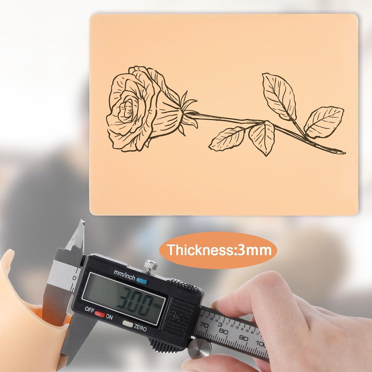 10 Piezas Piel de Tatuaje Falsa SynHHergyx 3mm Doble Cara