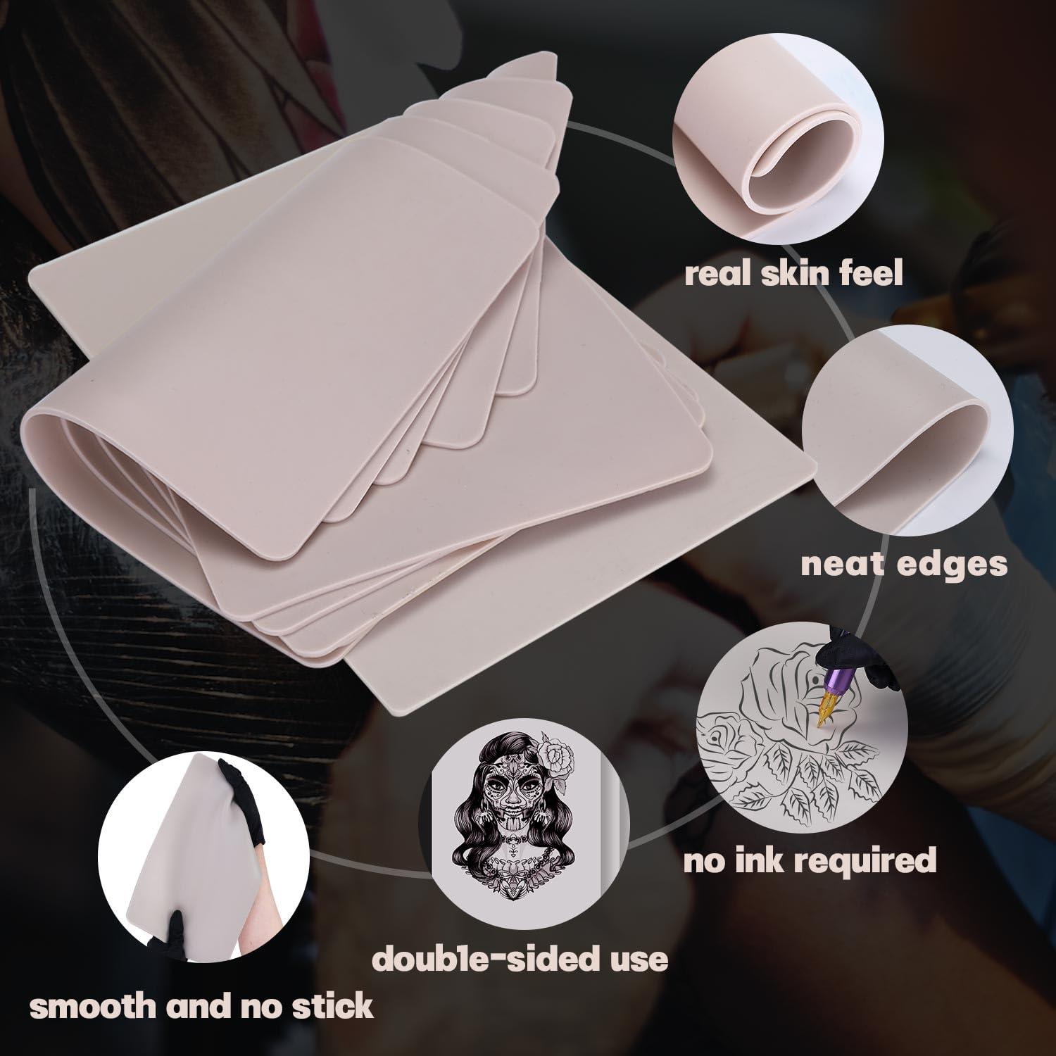 Piel de práctica de tatuaje YTATTOO 20x30cm 5PCS doble cara