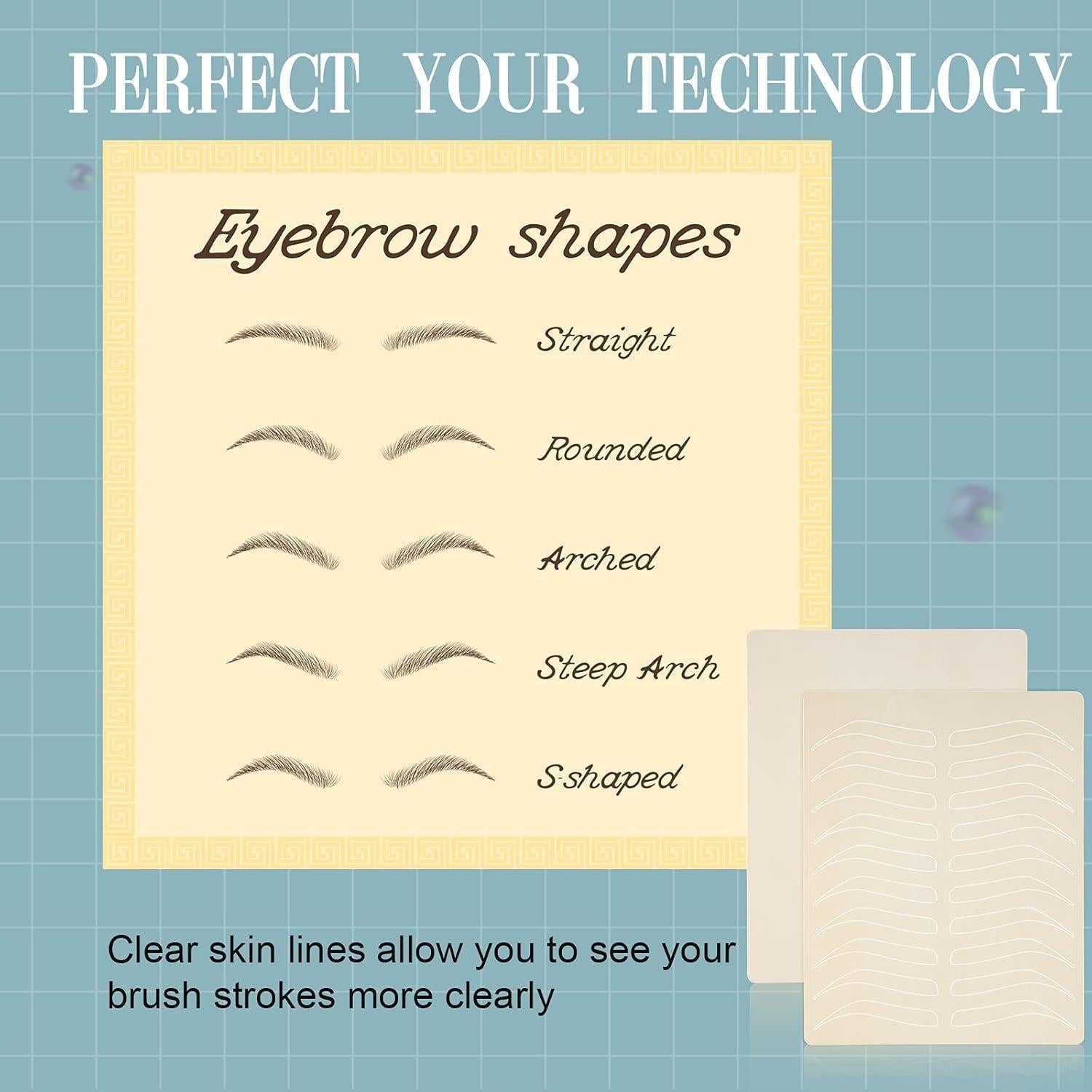 Kit de Práctica Microblading Maitys 16 Piezas Silicona 19x14cm