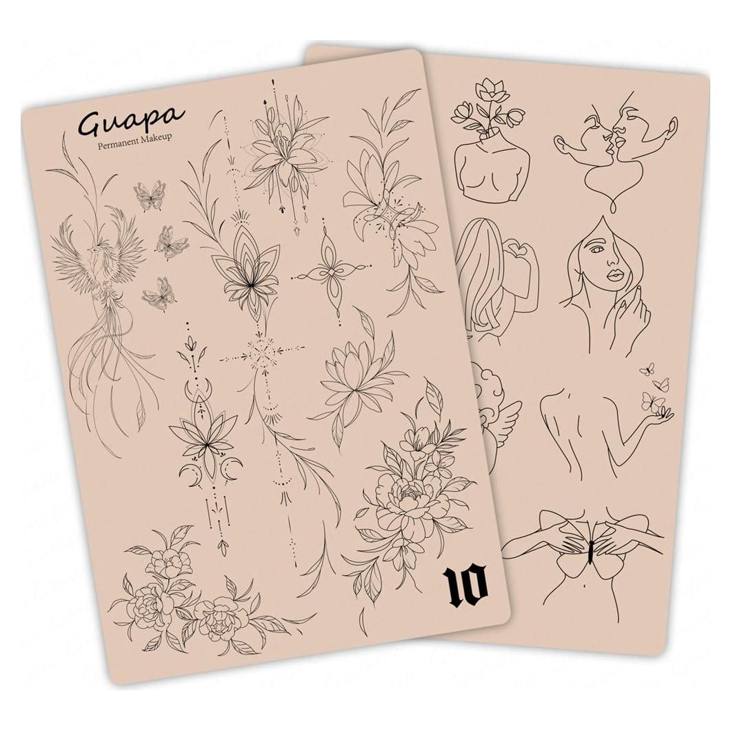 Piel de Práctica de Tatuaje Rasmet Doble Cara 2PCS Beige