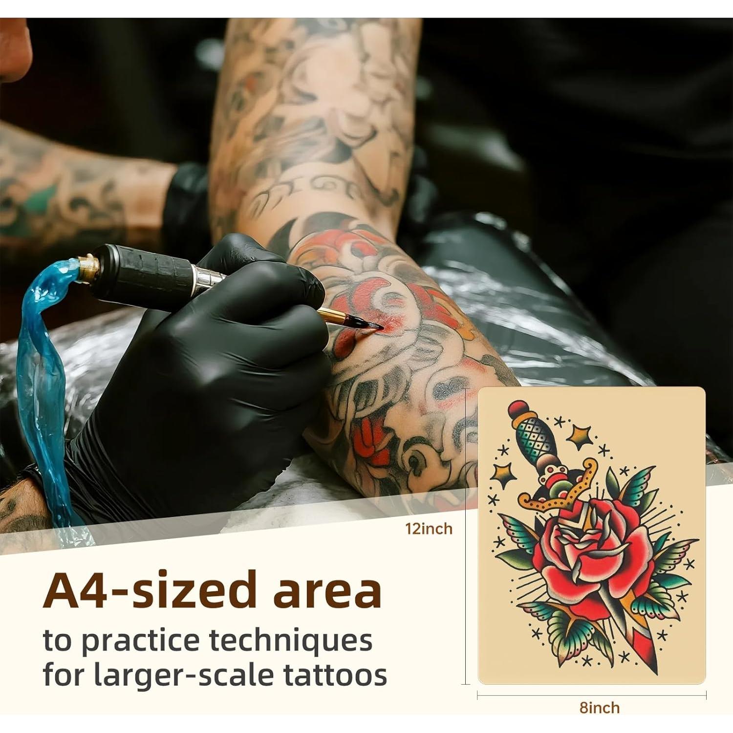 6 Hojas Piel de Práctica para Tatuaje Soposuky 30.48x20.32cm