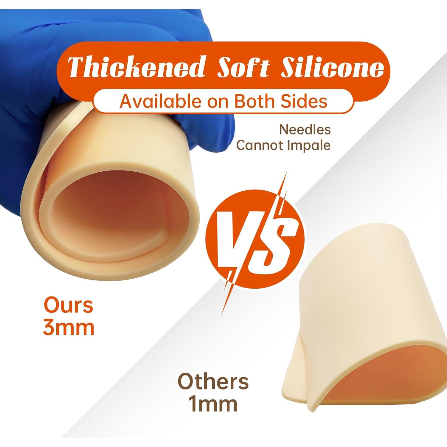 6 Hojas Piel de Práctica para Tatuaje Soposuky 30.48x20.32cm