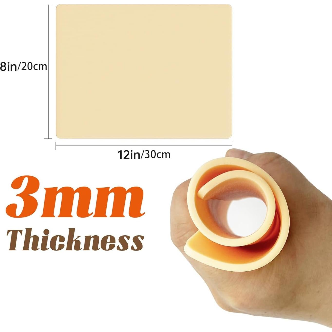 6 Hojas Piel de Práctica para Tatuaje Soposuky 30.48x20.32cm