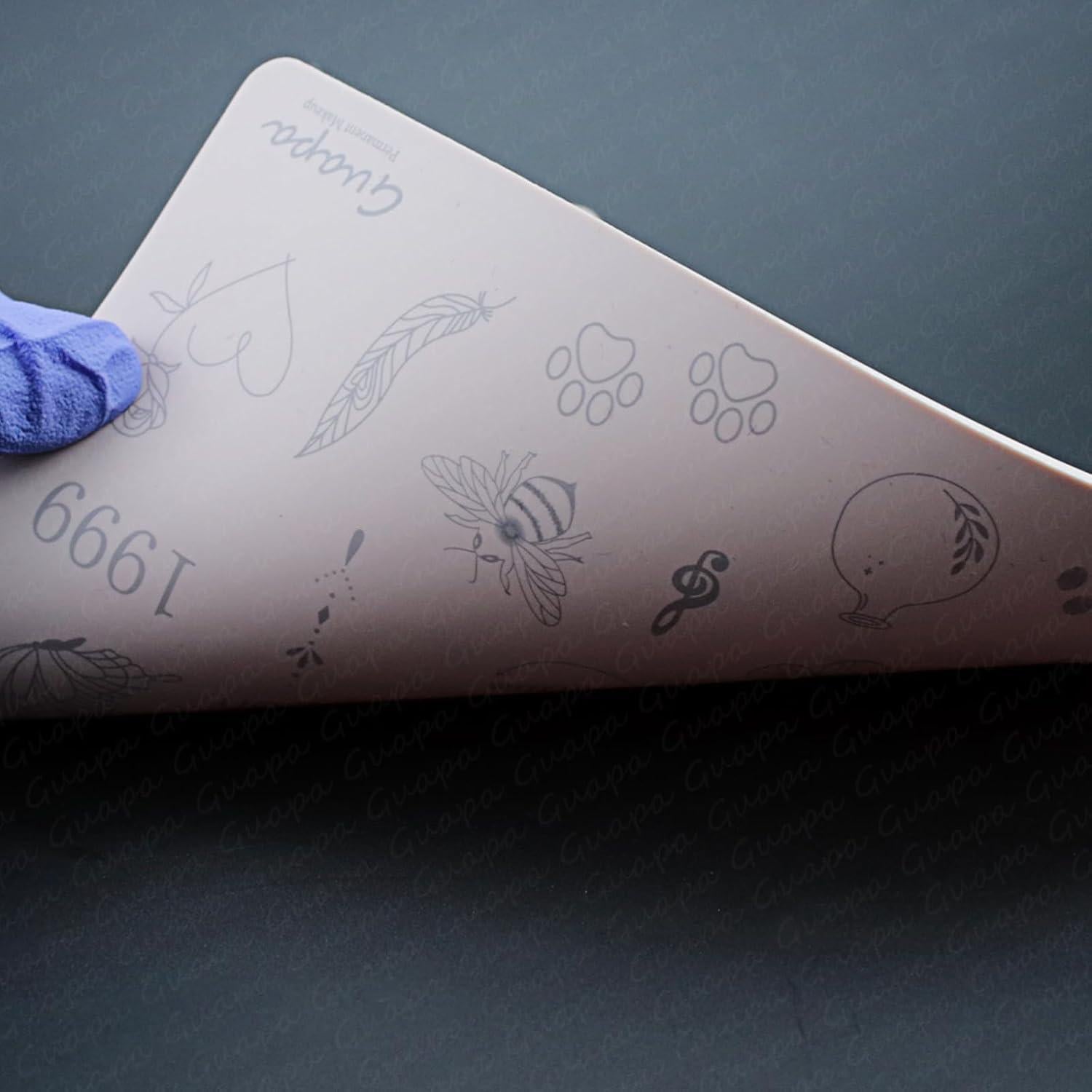 Piel de Práctica para Tatuaje Guapa 3 Piezas con 80 Diseños