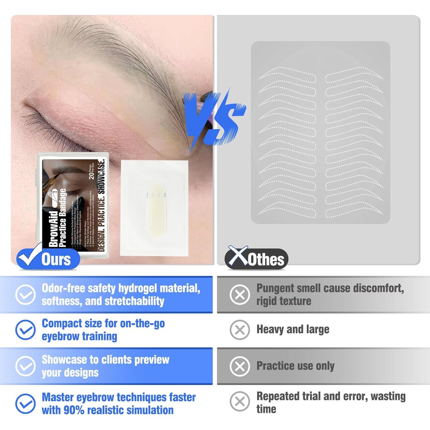 Banda de Práctica PMUBEAUTY para Tatuaje de Ceja - 20 Piezas