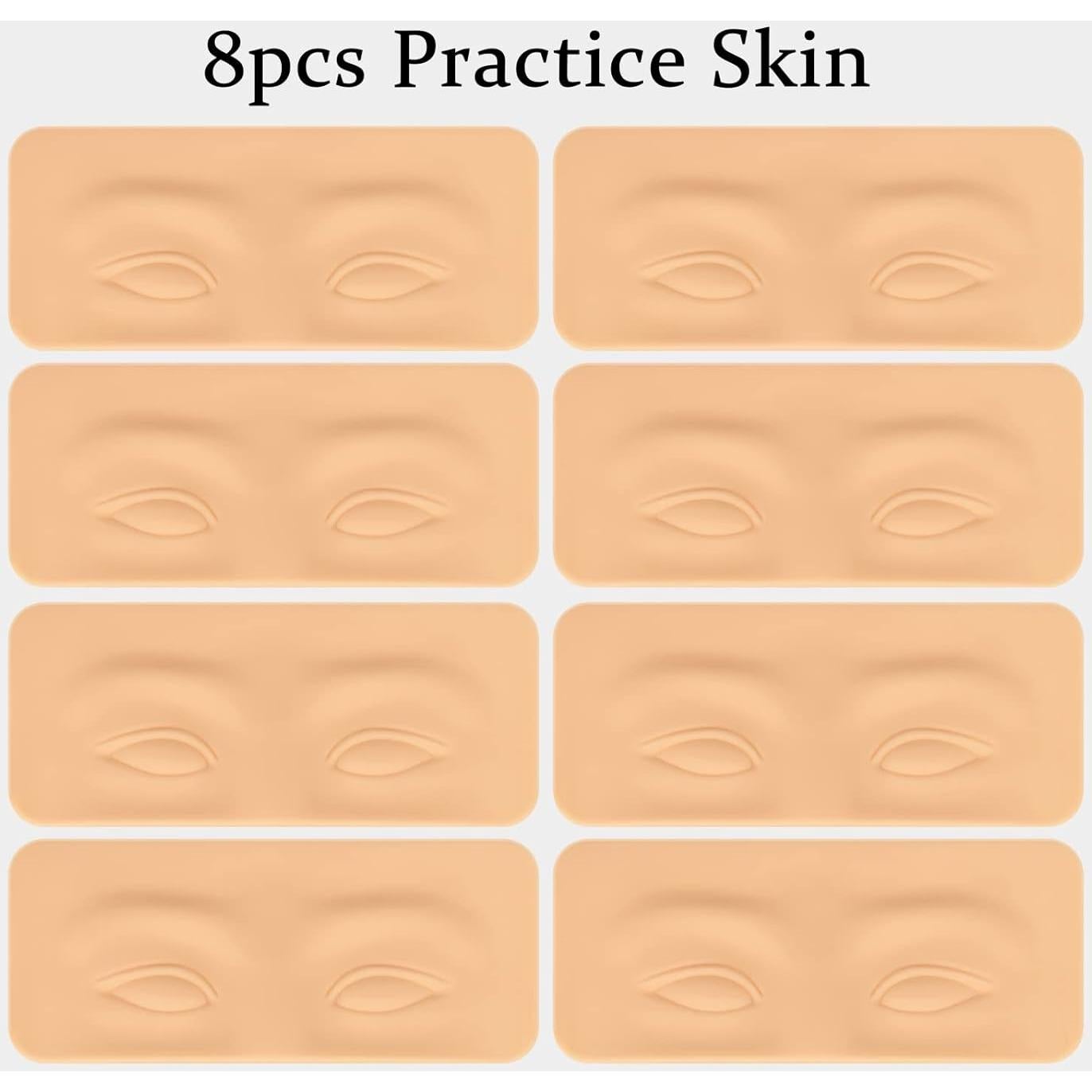 Piel de Práctica para Tatuaje ATOMUS 8 Piezas Silicona 3D