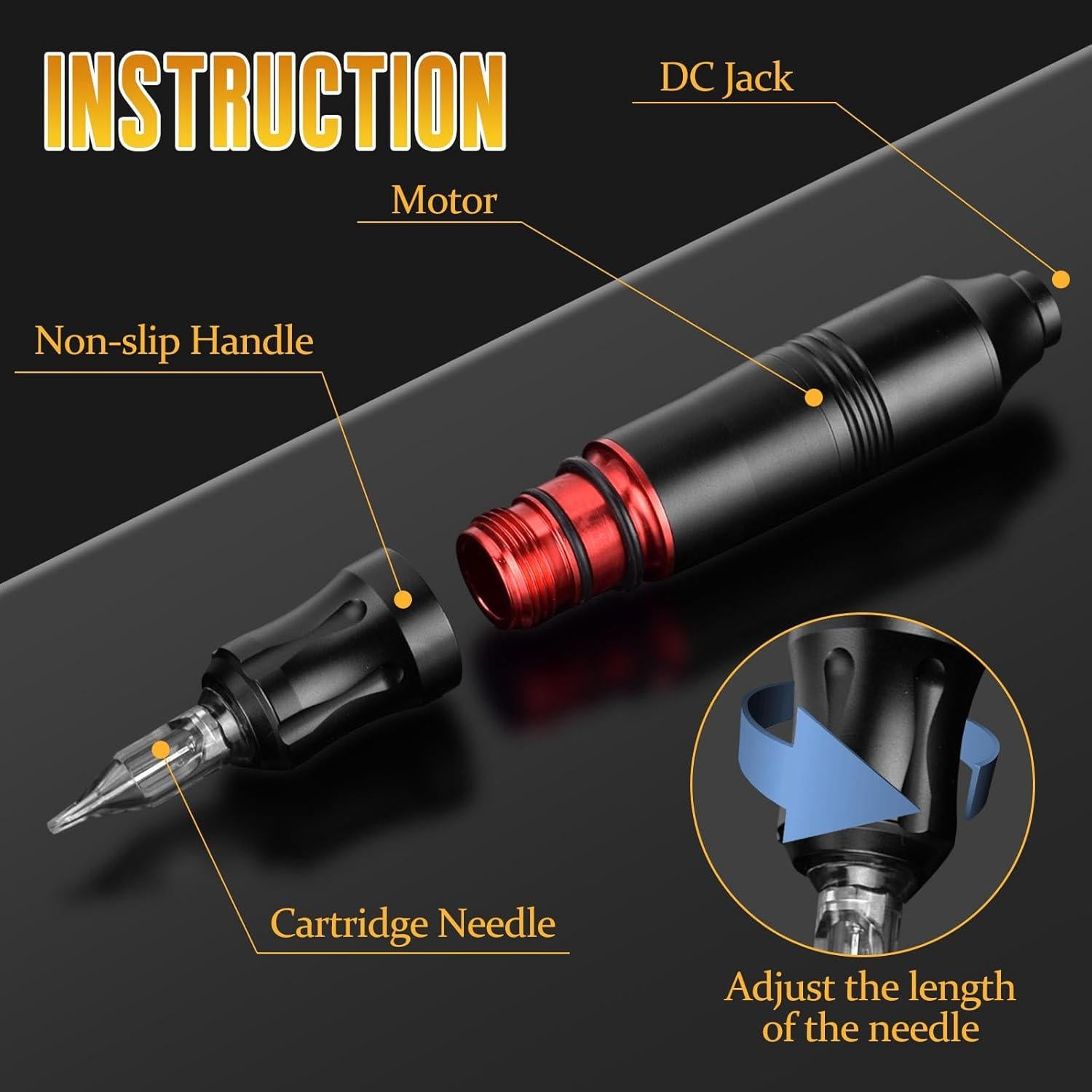 Kit de Tatuaje Completo BAMTTOO con Pluma y Accesorios