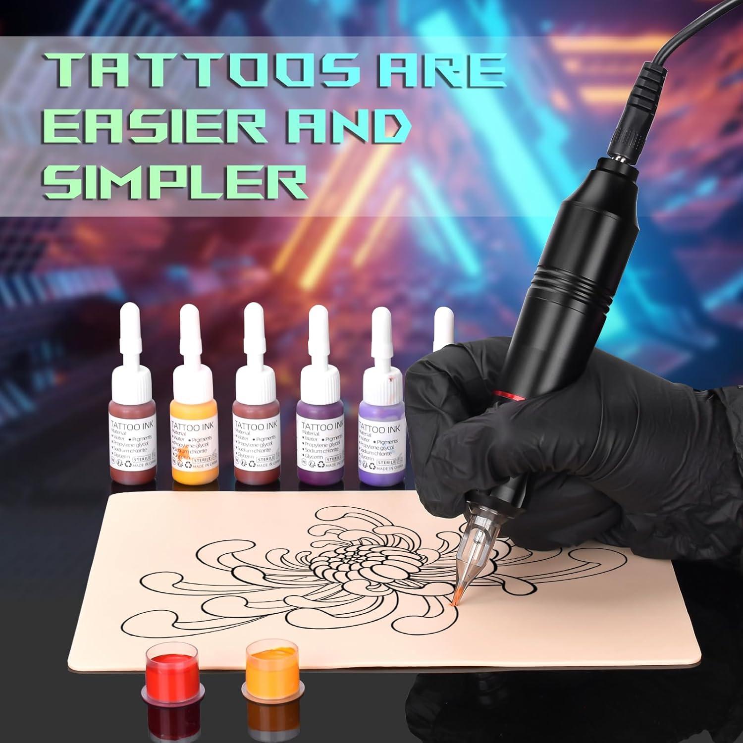 Kit de Tatuaje Completo BAMTTOO con Pluma y Accesorios