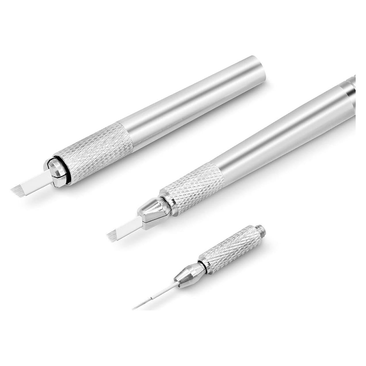 Pluma de Tatuaje de Cejas Pinkiou Microblading Plata 170x8mm