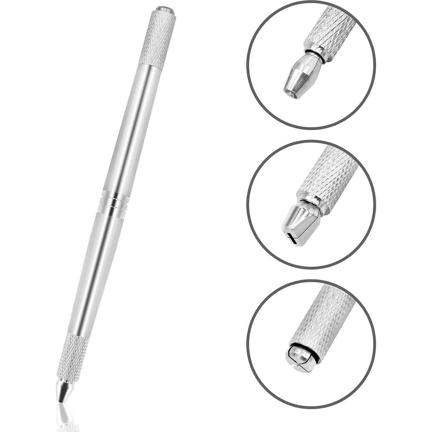 Pluma de Tatuaje de Cejas Pinkiou Microblading Plata 170x8mm