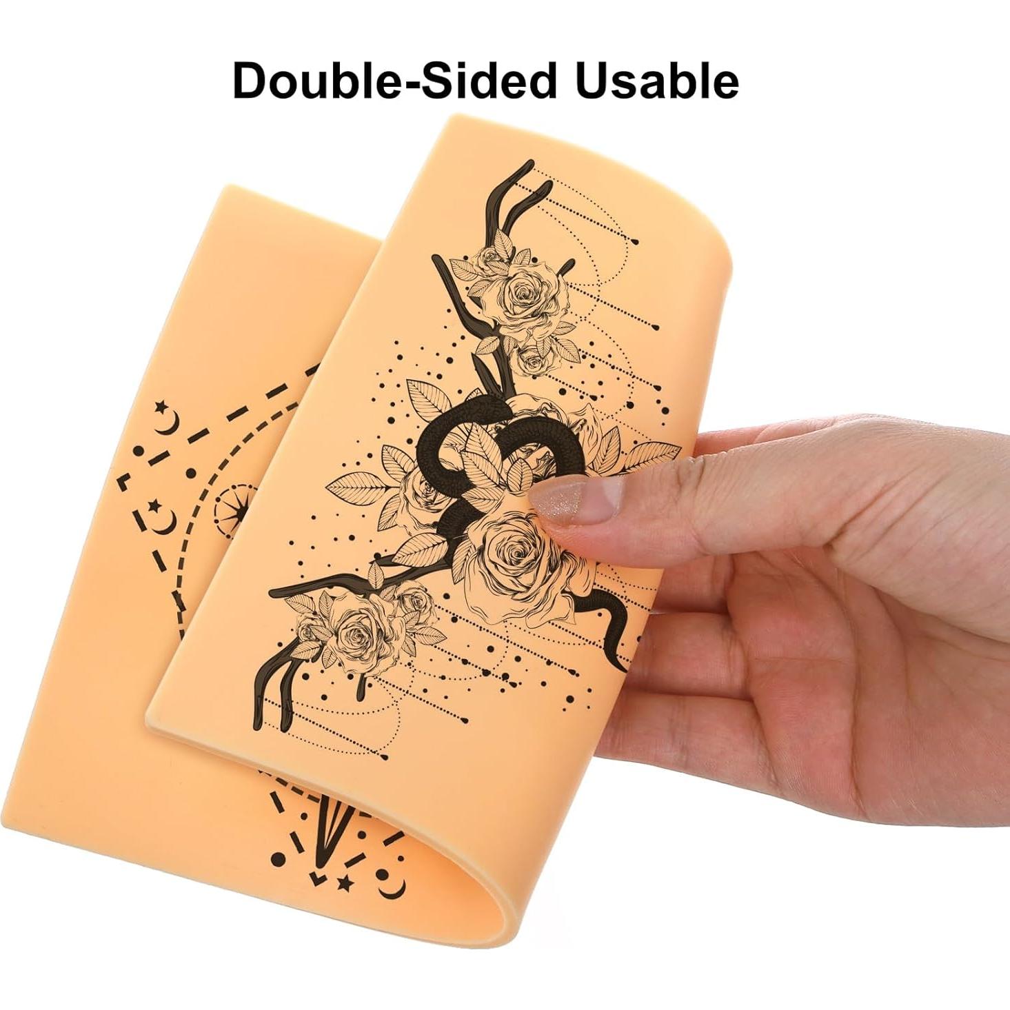 Pieles de Práctica de Tatuaje DEAYOU 16 Pcs 20x15 cm Silicona