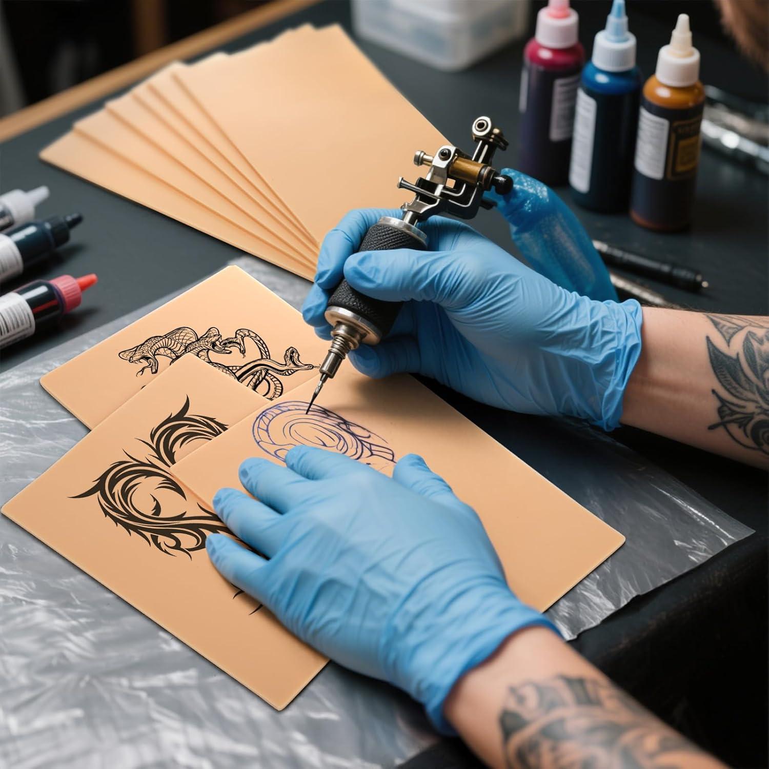 Pieles de Práctica de Tatuaje DEAYOU 16 Pcs 20x15 cm Silicona