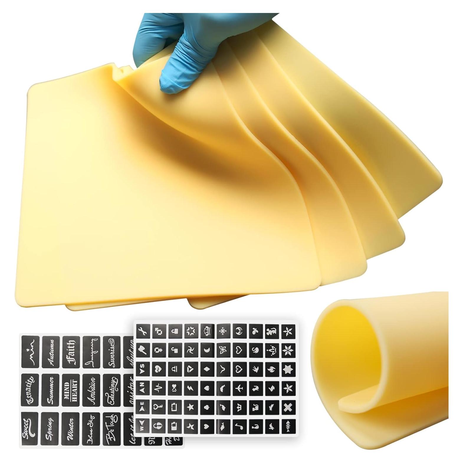 Piel de práctica de tatuaje Padieoe 4 piezas 19.81x19.81 cm