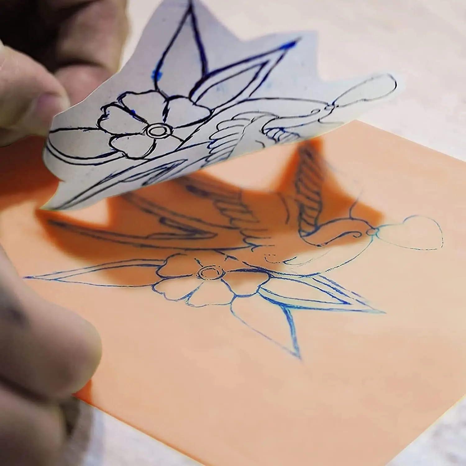 Piel Falsa para Tatuajes Yuelong 8PCS 1.3mm Doble Cara 18.8x14.2cm