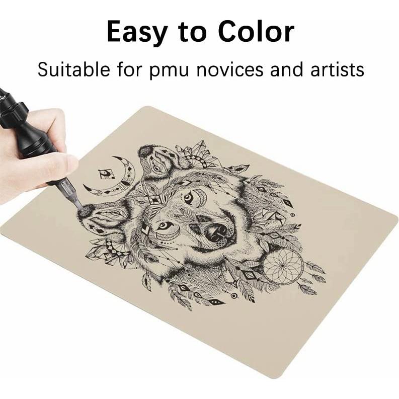 Kit de Práctica de Tatuajes Yuelong 40PCS - Piel Falsa y Papel