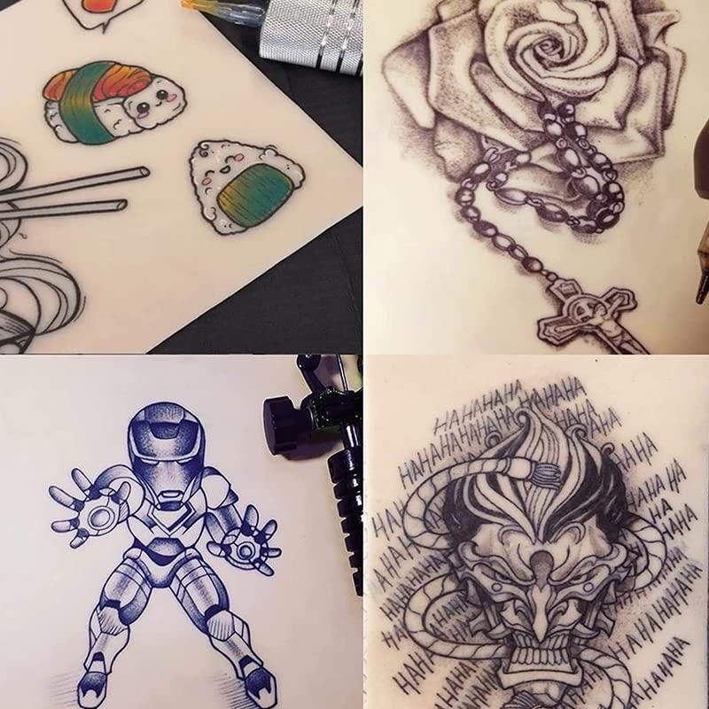 Kit de Práctica de Tatuajes Yuelong 40PCS - Piel Falsa y Papel