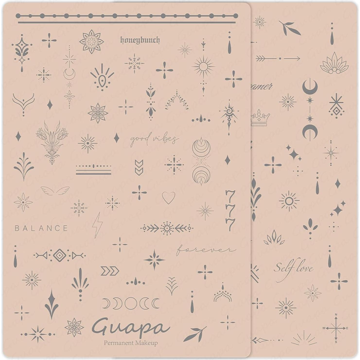 Piel de Práctica de Tatuaje Guapa 3 PCS Doble Cara 1.5mm