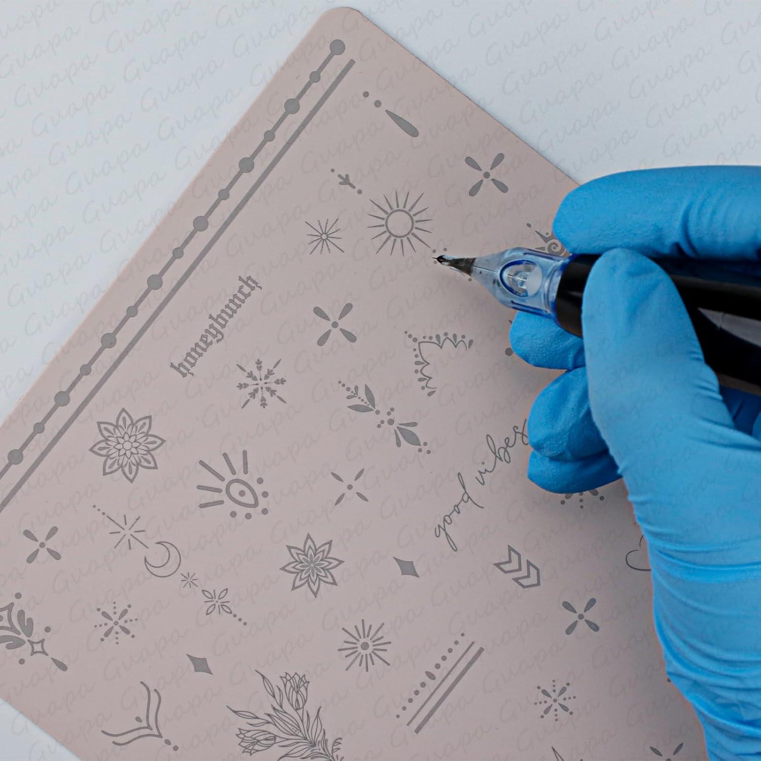 Piel de Práctica de Tatuaje Guapa 3 PCS Doble Cara 1.5mm