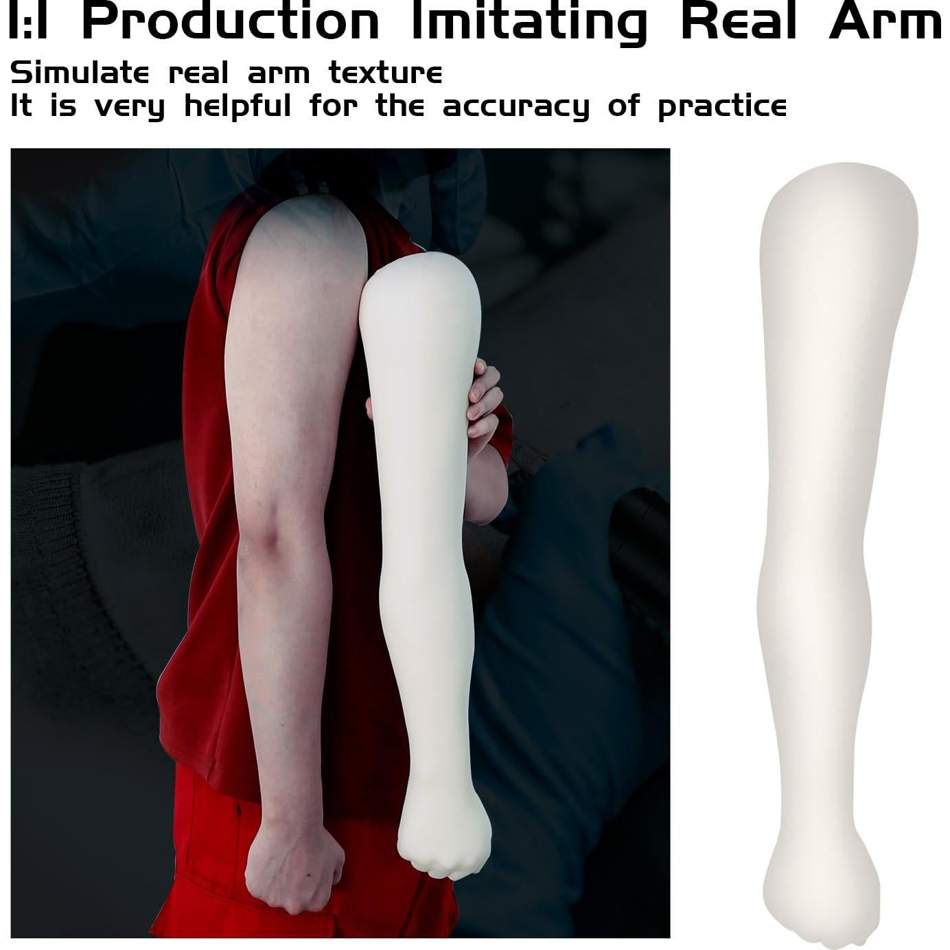 Brazo de Práctica de Tatuaje PWRNTGE 63cm Silicona Impermeable