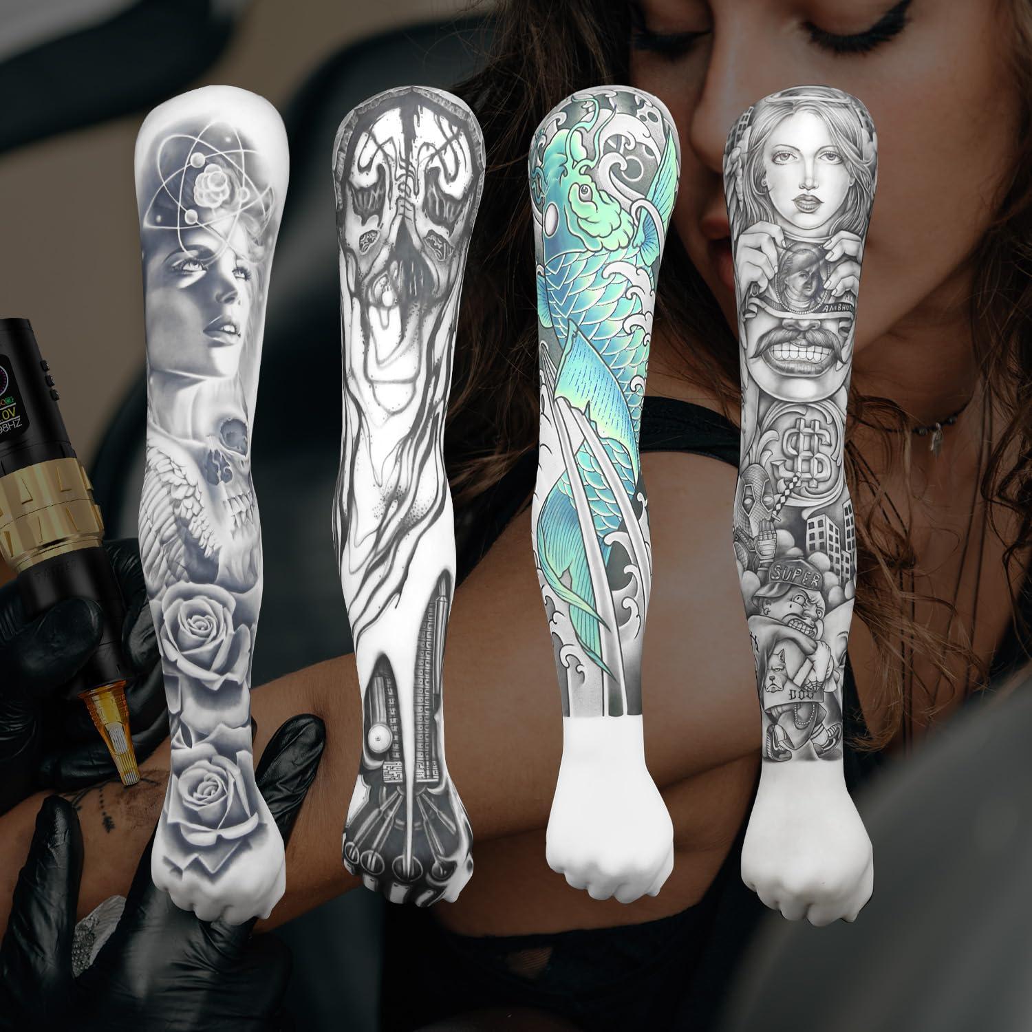 Brazo de Práctica de Tatuaje PWRNTGE 63cm Silicona Impermeable
