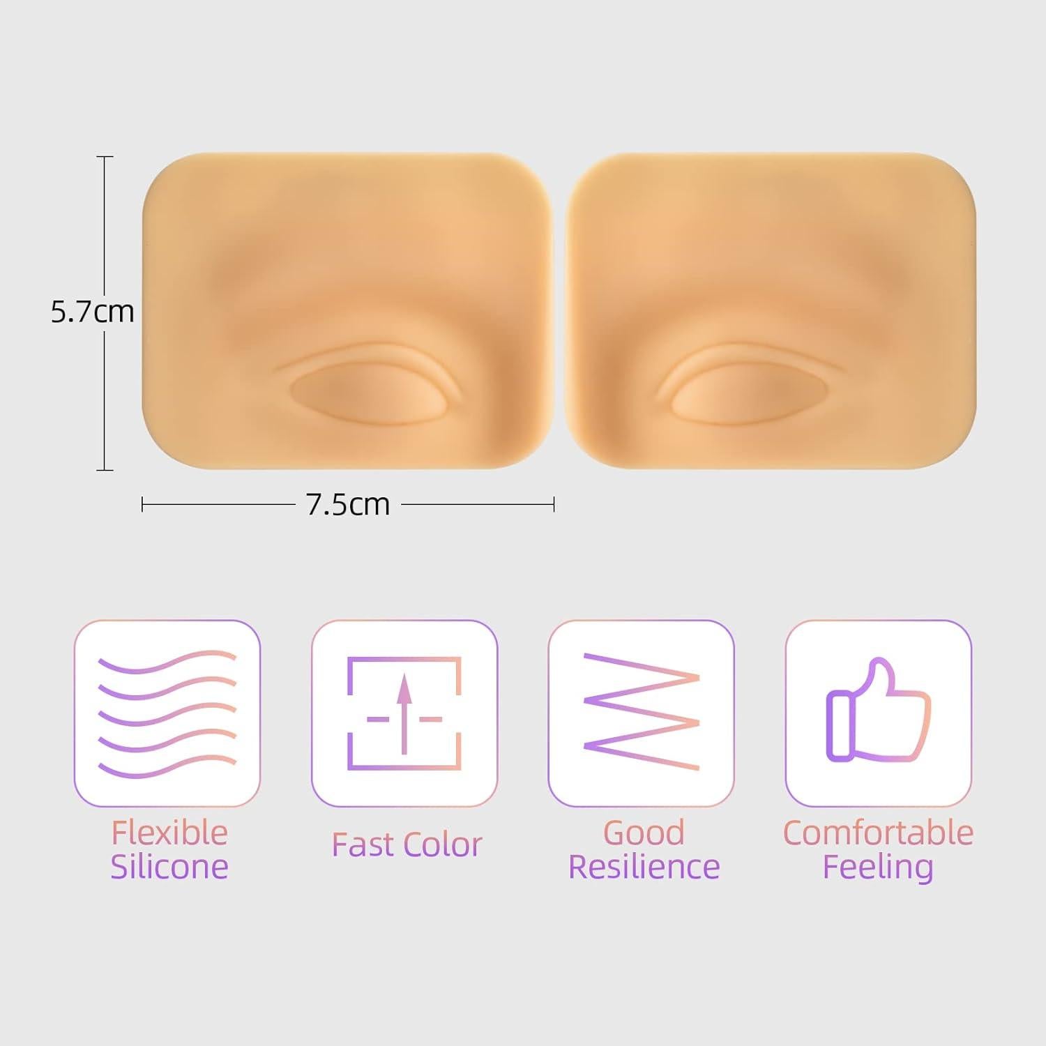 Piel de Práctica para Tatuaje ATOMUS 3 Pares Silicona 3D