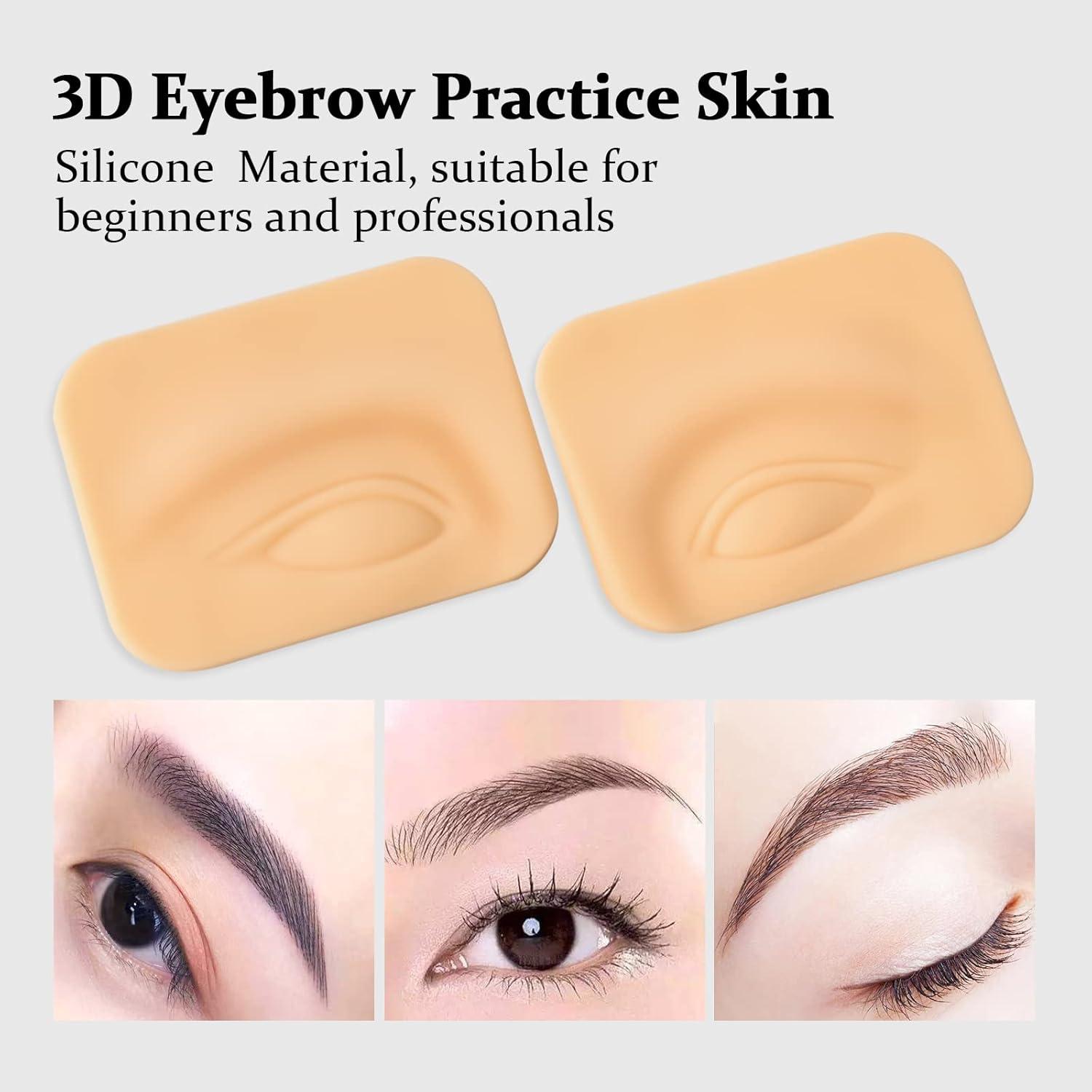 Piel de Práctica para Tatuaje ATOMUS 3 Pares Silicona 3D