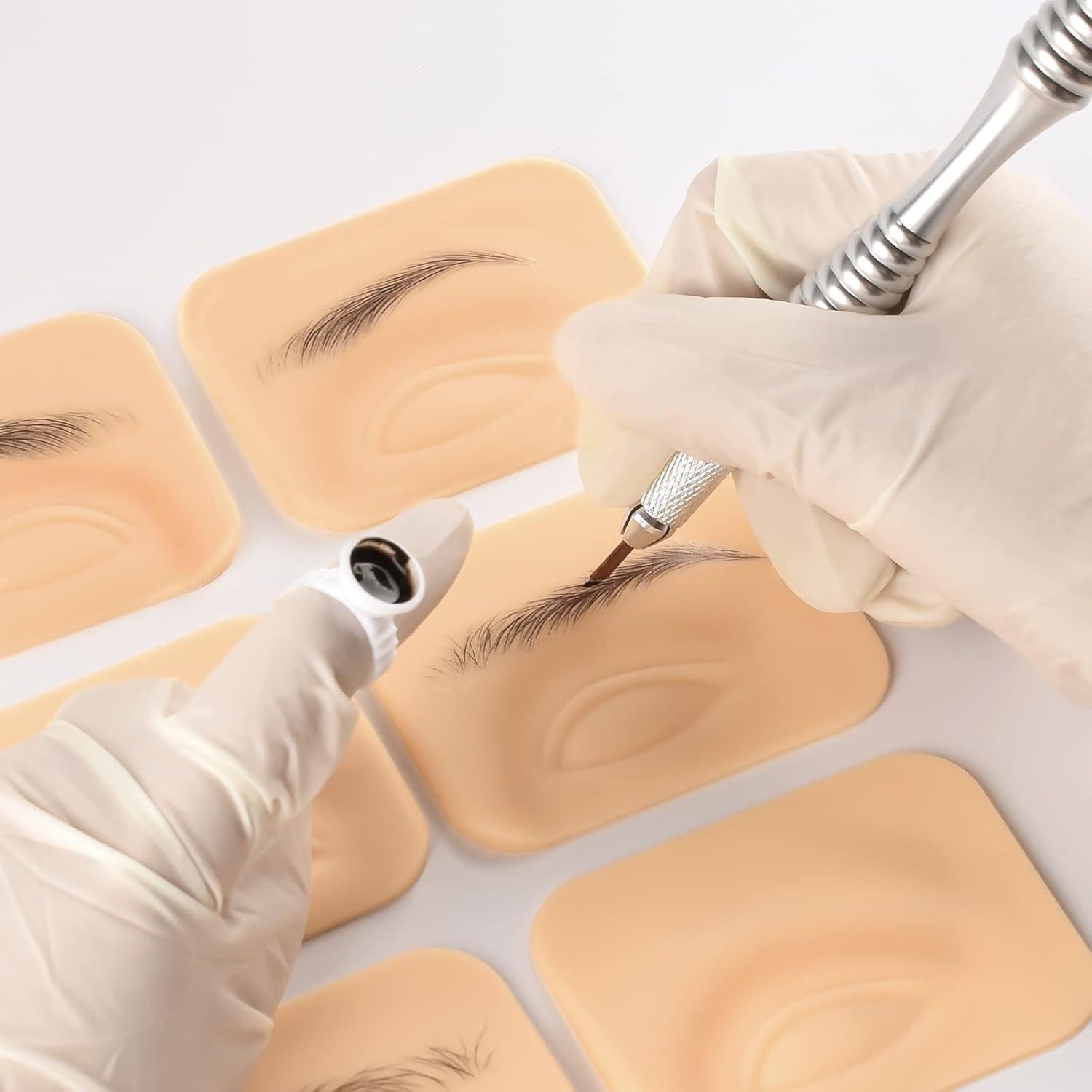 Piel de Práctica para Tatuaje ATOMUS 3 Pares Silicona 3D