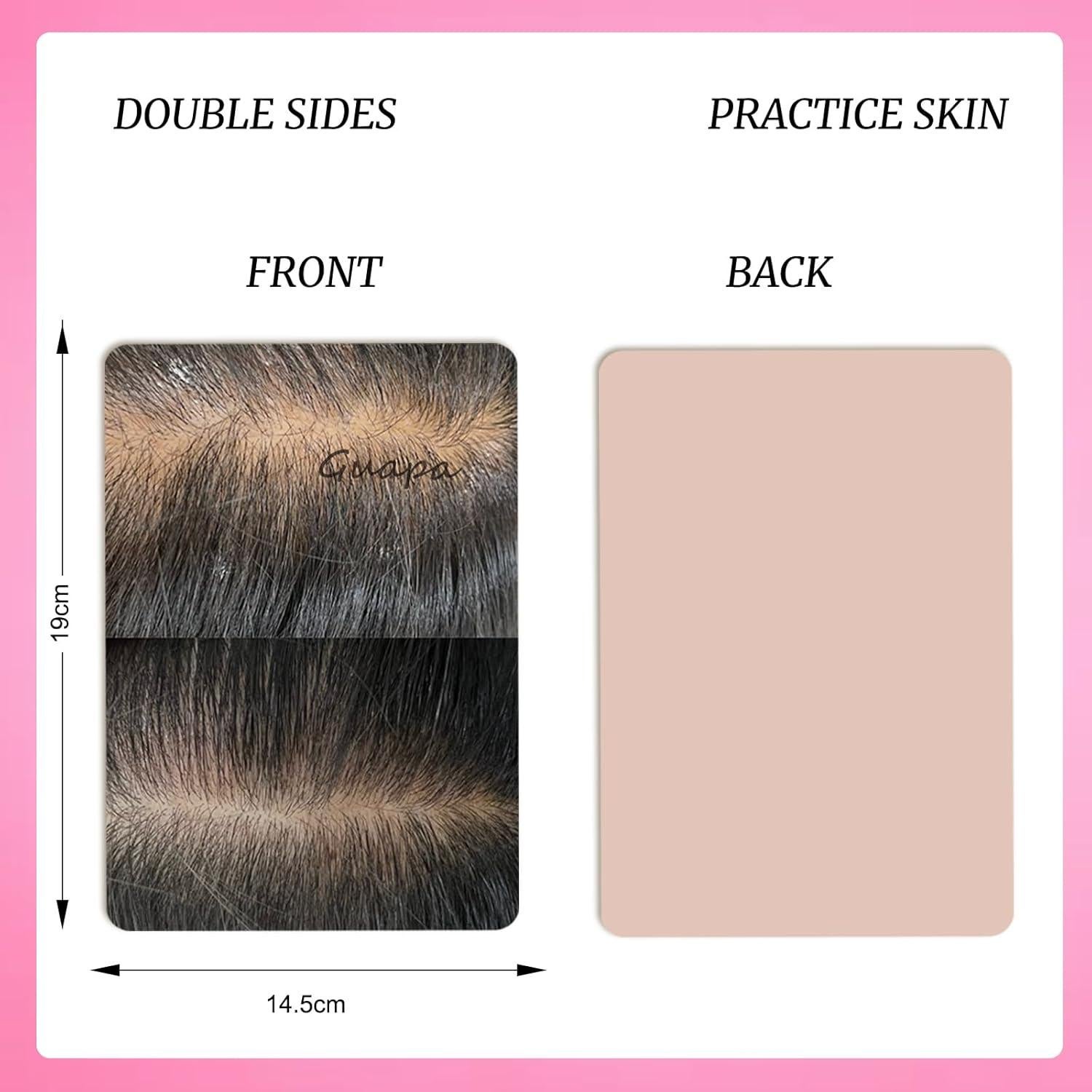 Piel de Práctica Micropigmentación Capilar Femenina SMP 3pcs