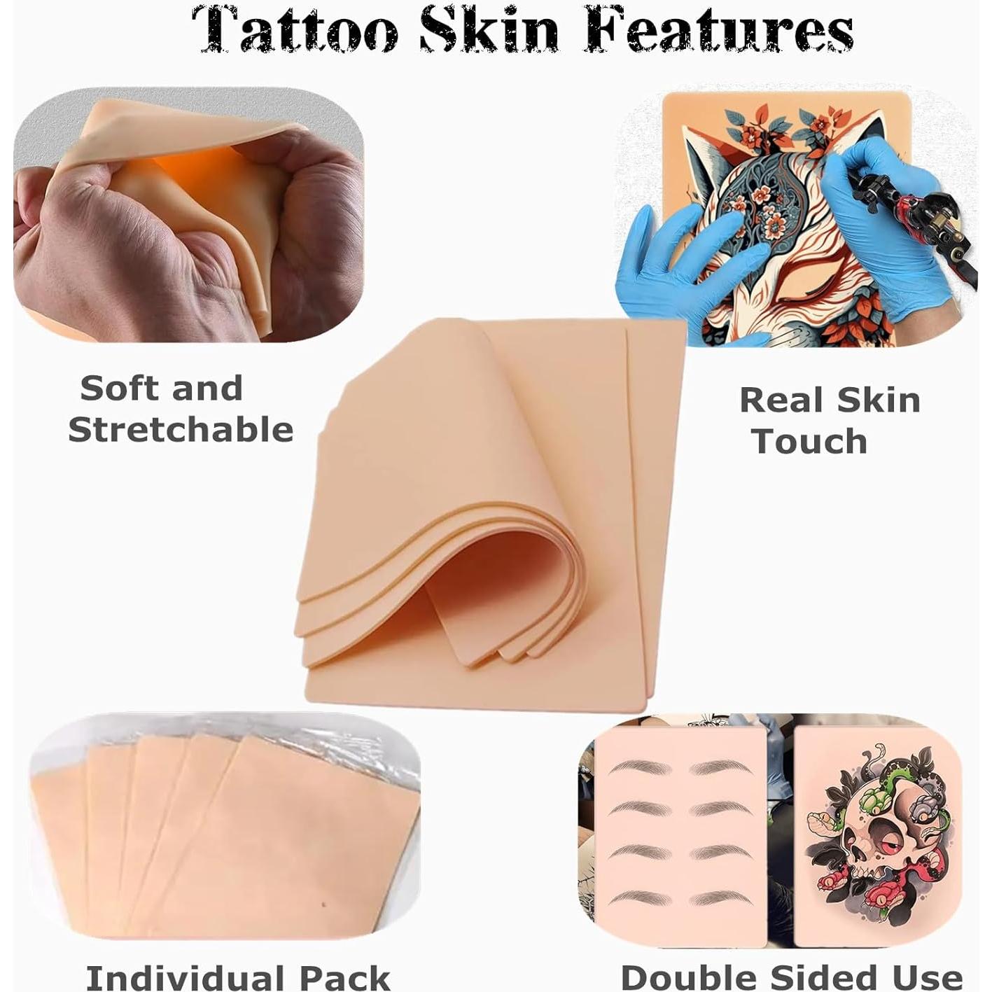 Piel de Práctica para Tatuaje Yuelong 3mm - 5PCS Doble Cara
