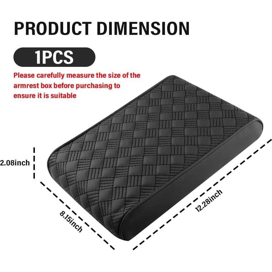 Cubierta de Reposabrazos para Coche Carleef Negro 31.5x21.5 cm