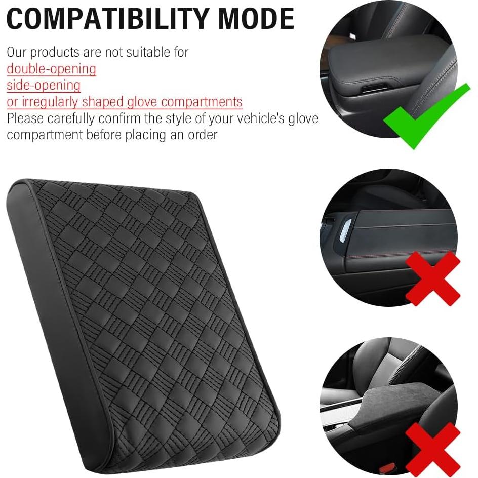 Cubierta de Reposabrazos para Coche Carleef Negro 31.5x21.5 cm