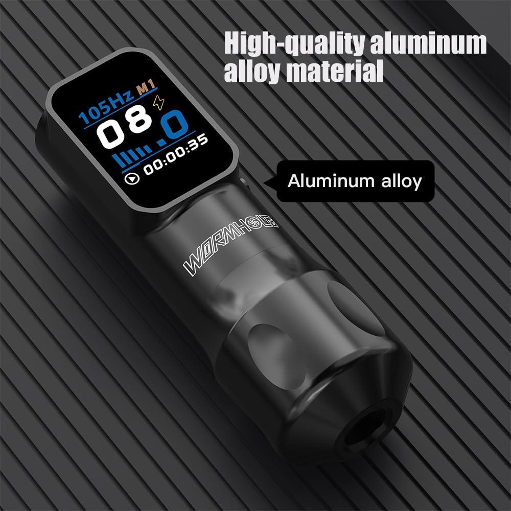 Kit de Tatuaje Inalámbrico Wormhole 1500mAh con Agujas y Tinta