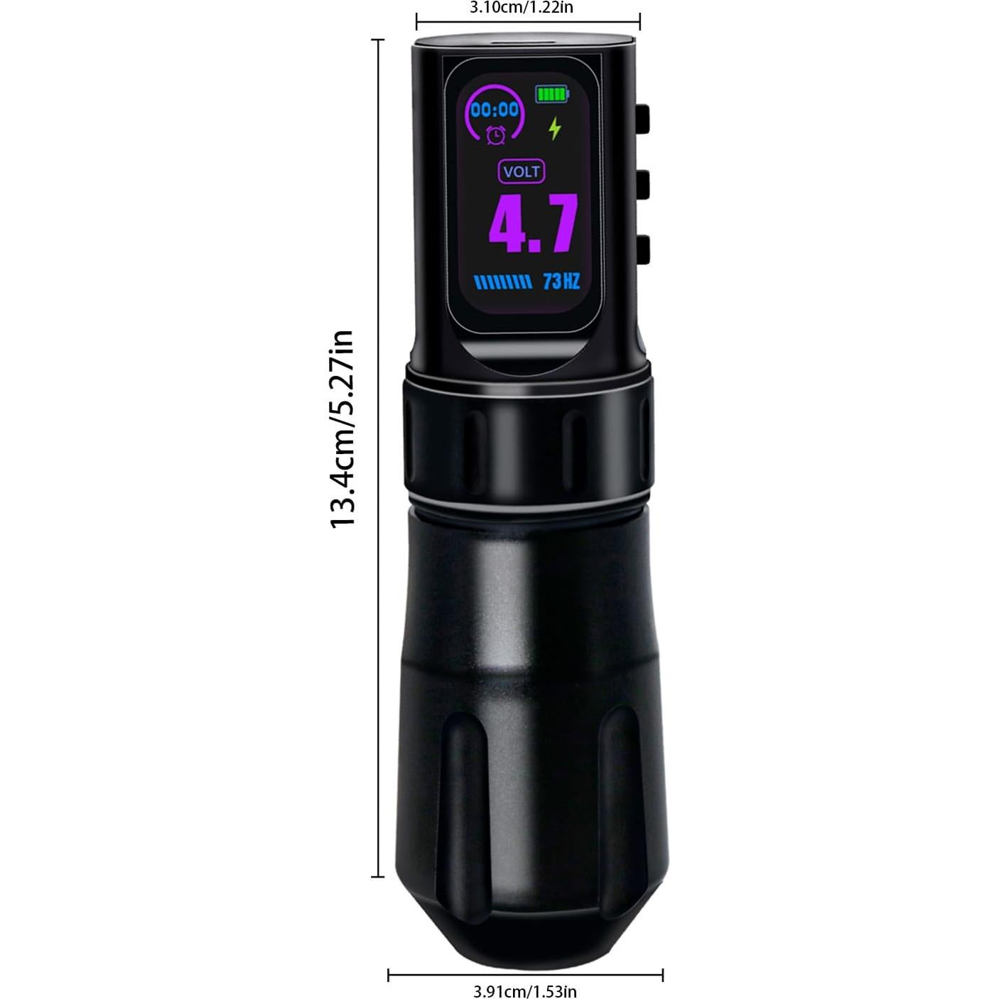 Kit de Tatuaje KVM Profesional con Pantalla IPS y 20 Cartuchos