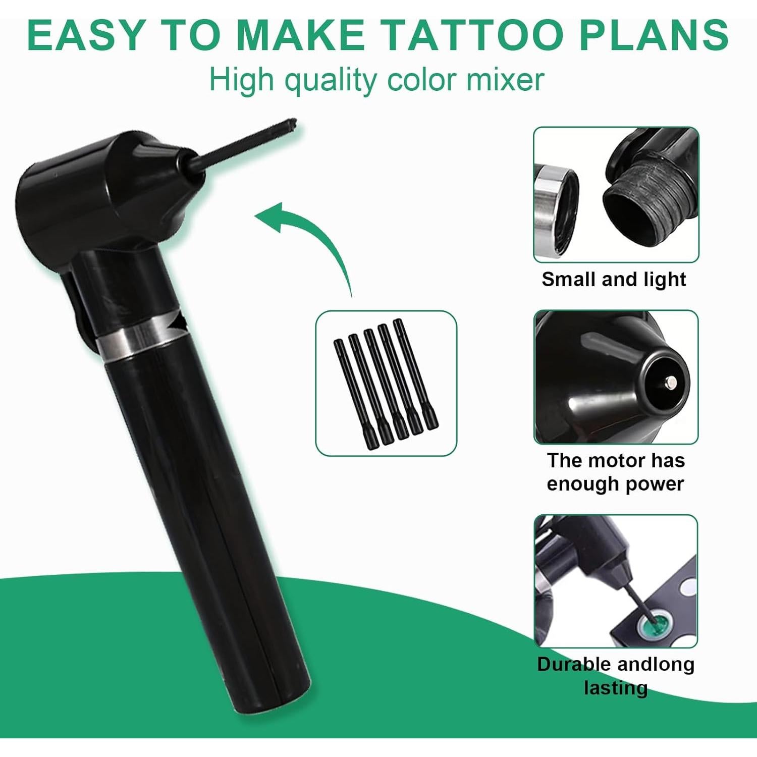 Kit de Tatuaje Completo KVM 46 Piezas con Tazas de Tinta y Transferencia