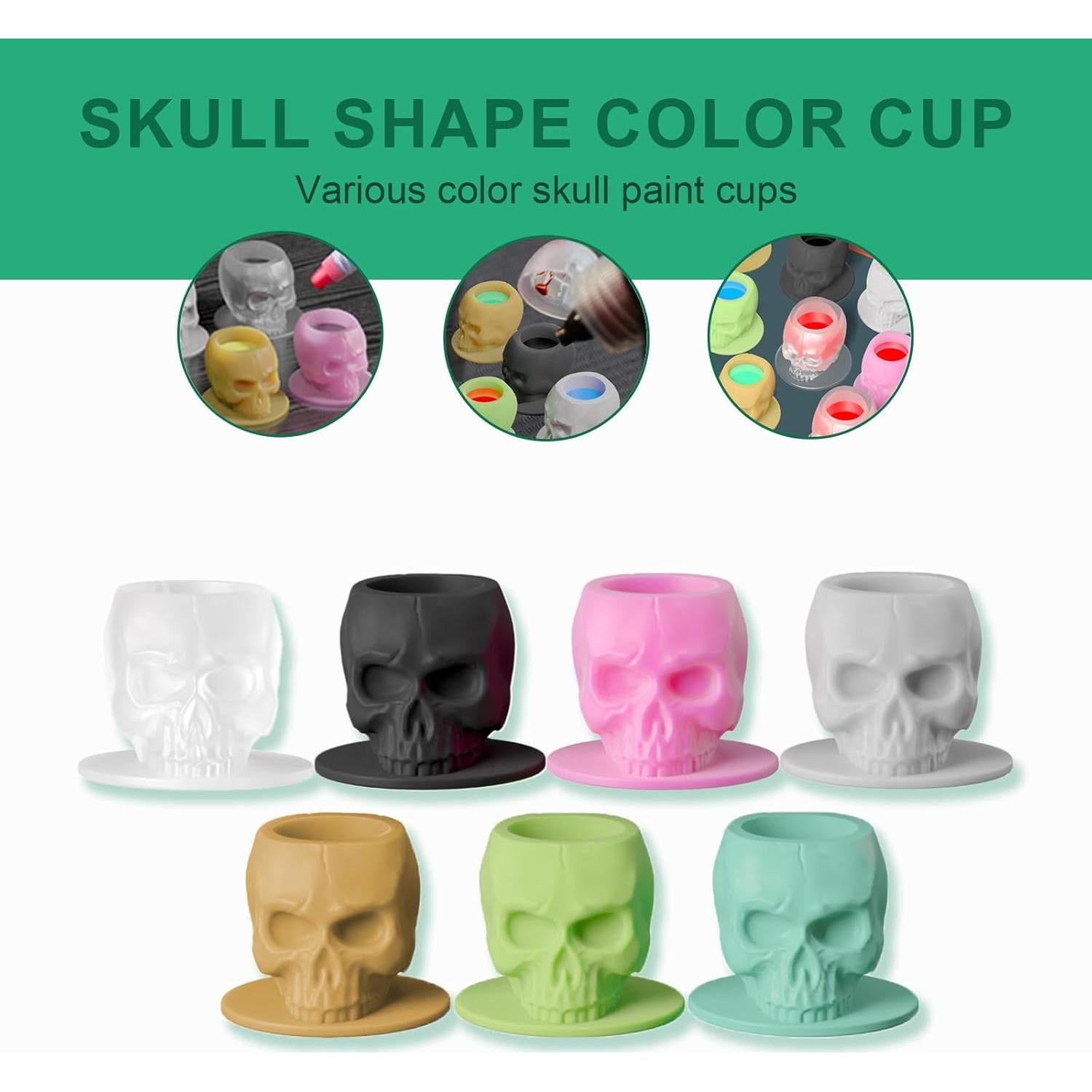 Kit de Tatuaje Completo KVM 46 Piezas con Tazas de Tinta y Transferencia