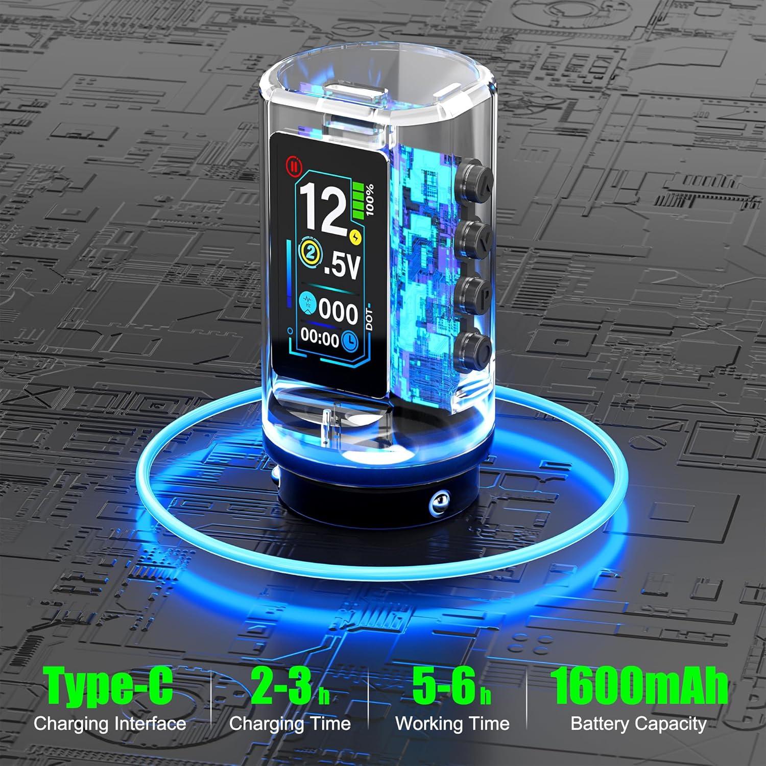 Kit de Tatuaje Tuffking - Máquina Rotativa Inalámbrica 1600mAh