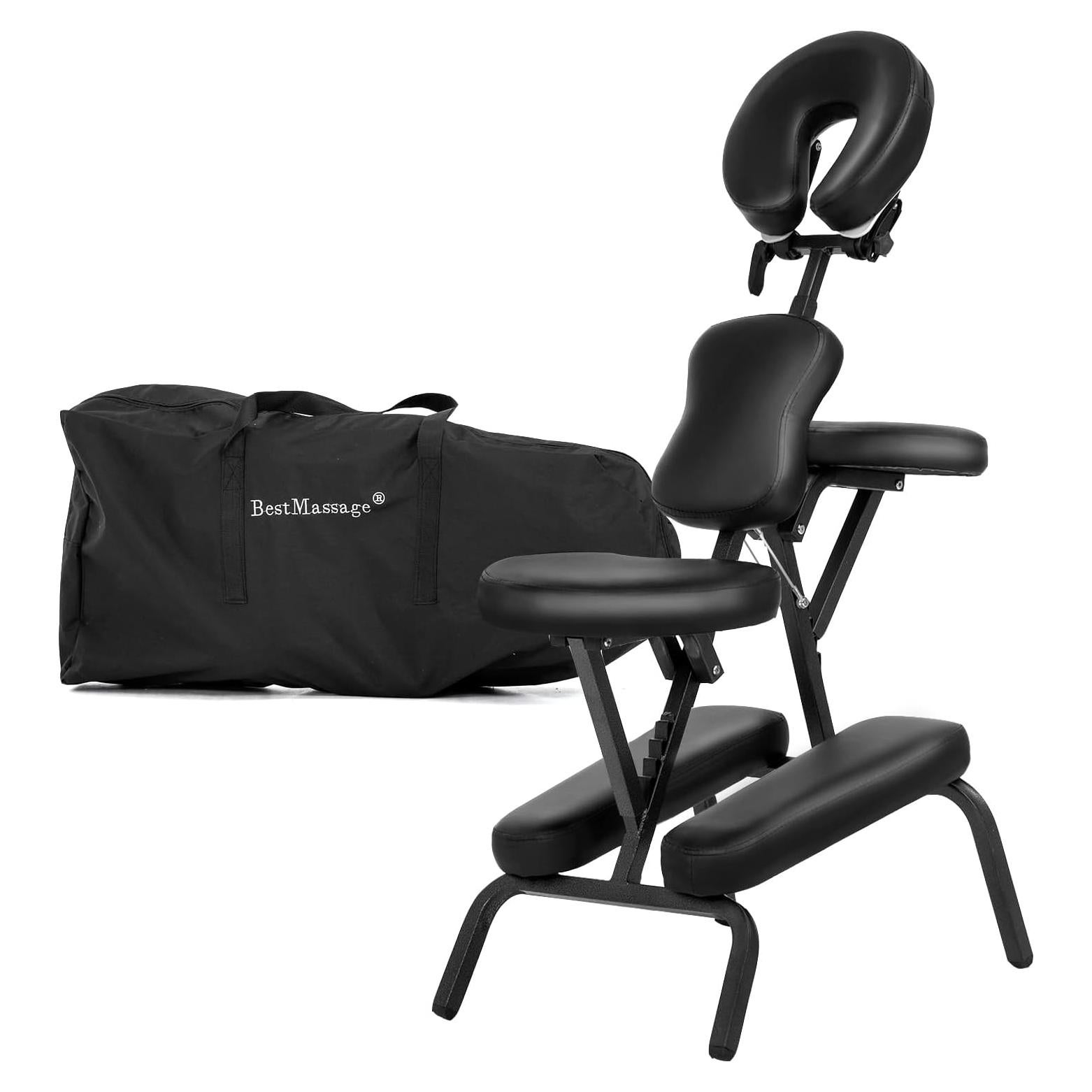 Silla de Masaje Plegable BestMassage con Reposacabezas Ajustable