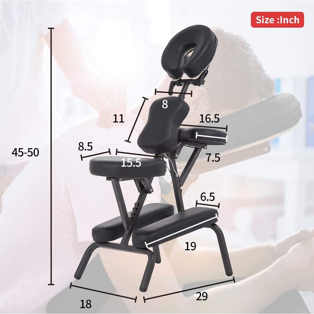 Silla de Masaje Plegable BestMassage con Reposacabezas Ajustable