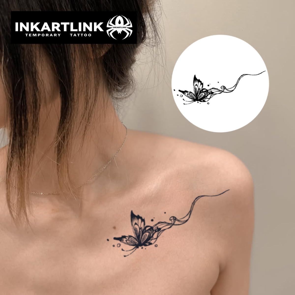 Tatuaje Semipermanente INKARTLINK Mariposa 16x6cm, Impermeable