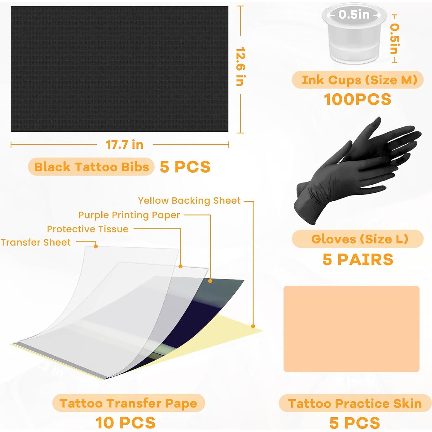 Kit de Práctica de Tatuaje Dewhush 125 Piezas 3mm