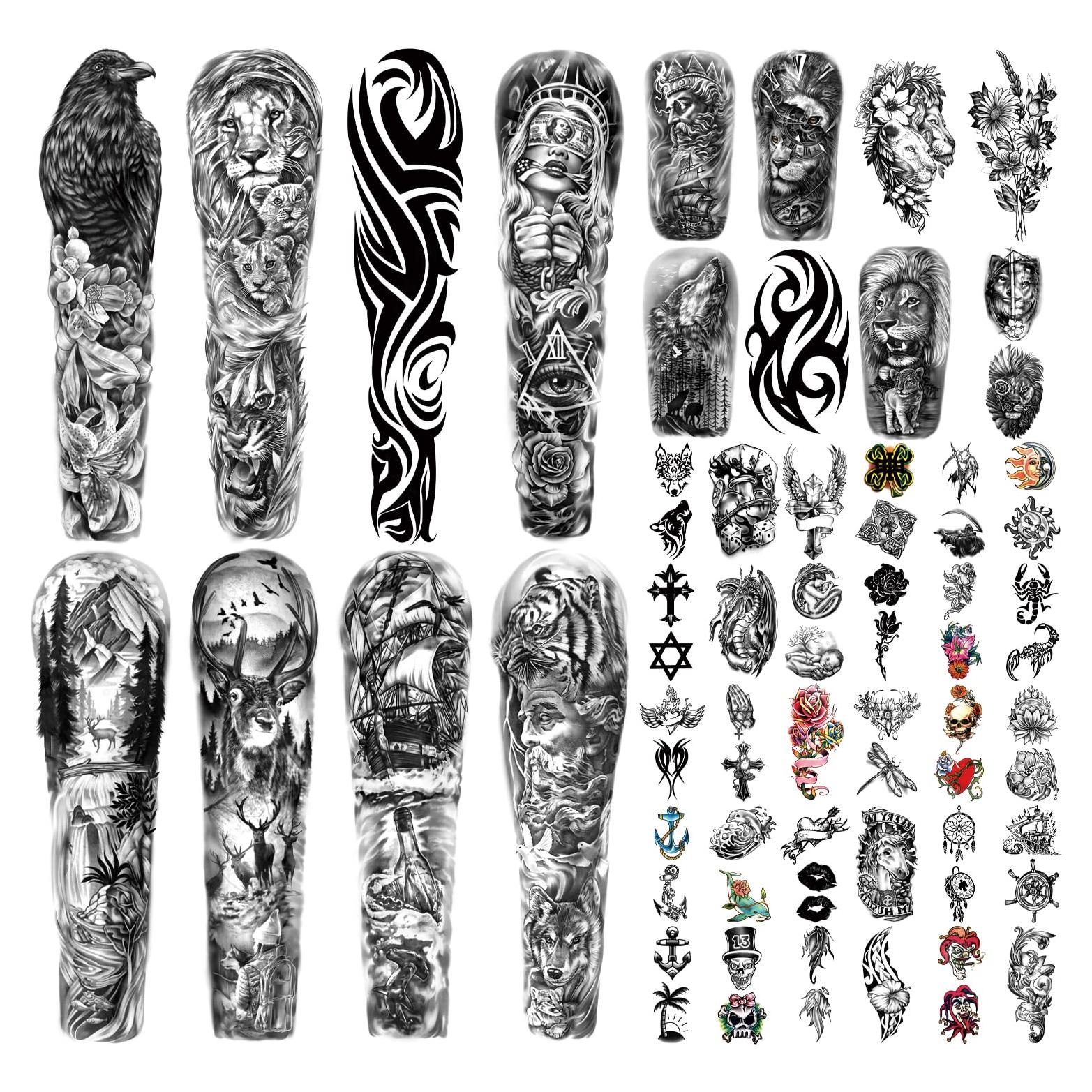 Tatuajes Temporales Metuu 46 Hojas Impermeables para Halloween