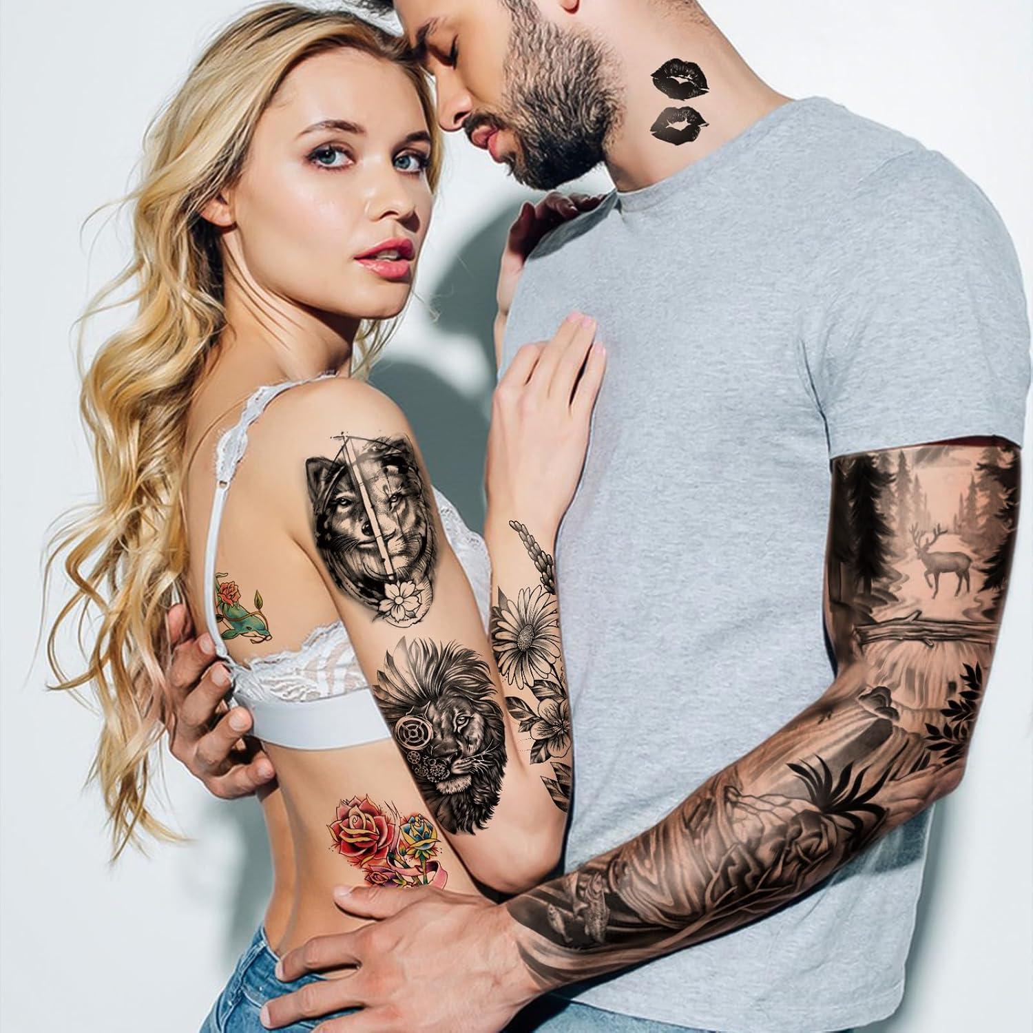 Tatuajes Temporales Metuu 46 Hojas Impermeables para Halloween