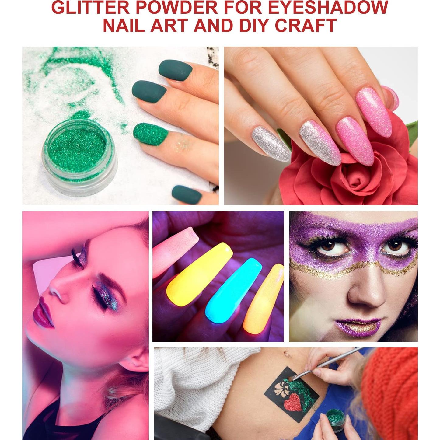 Kit de Tatuajes de Brillo Temporal DouborQ - 30 Colores, 3 Pegamentos, 5 Plantillas