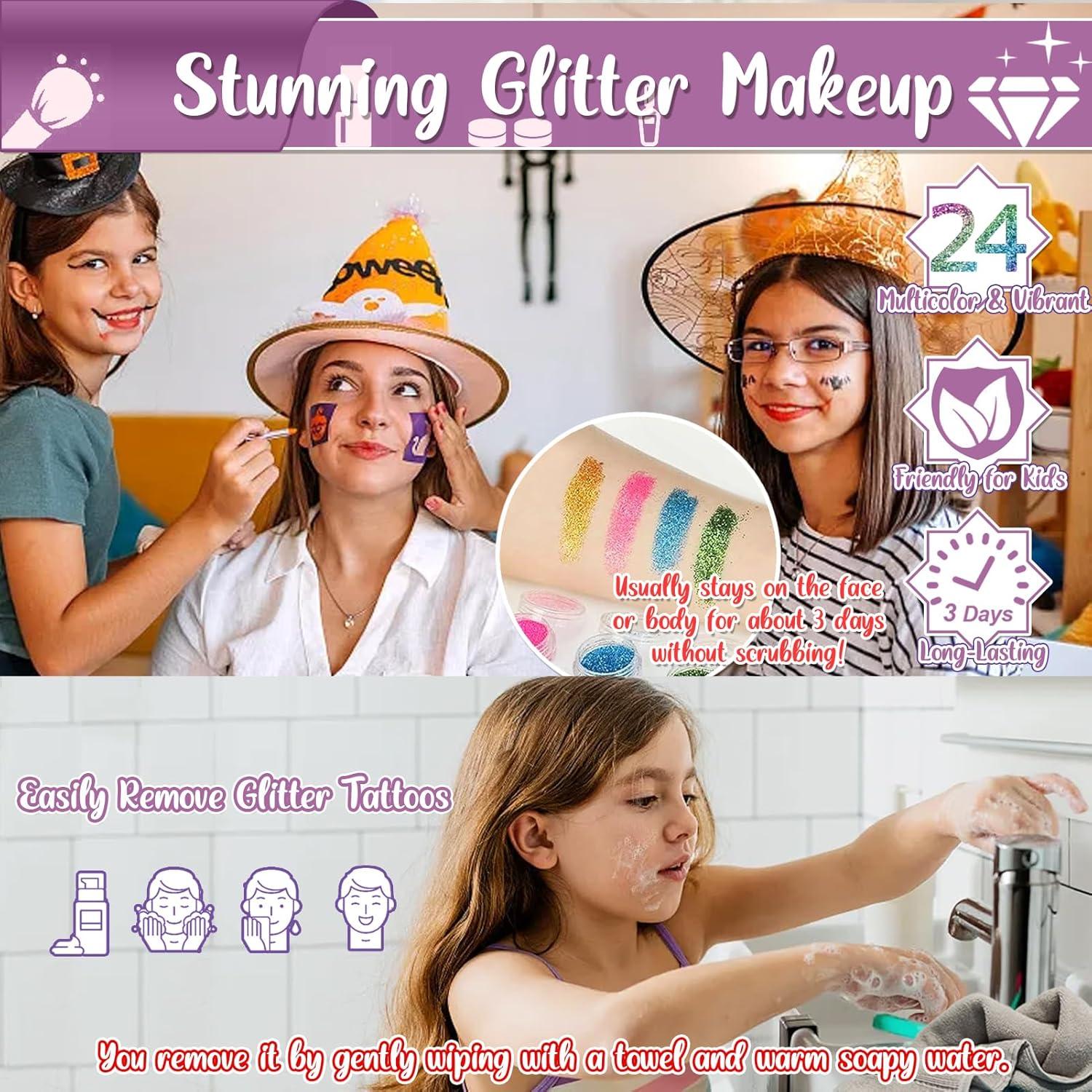 Kit de Tatuajes Temporales TEUVO para Niños - 24 Colores y 232 Plantillas