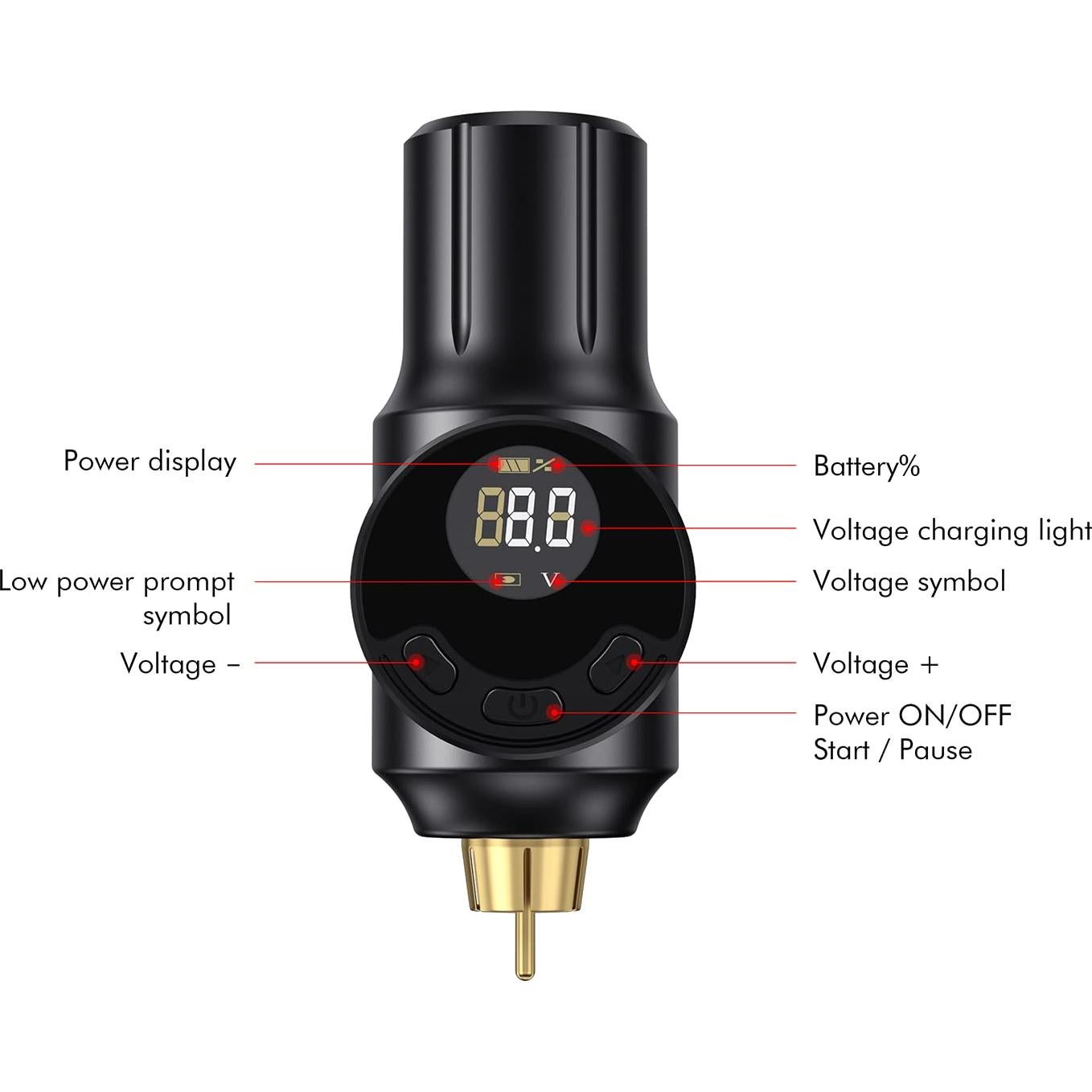 Kit de Tatuaje Inalámbrico TATELF G12 con Batería 2000mAh