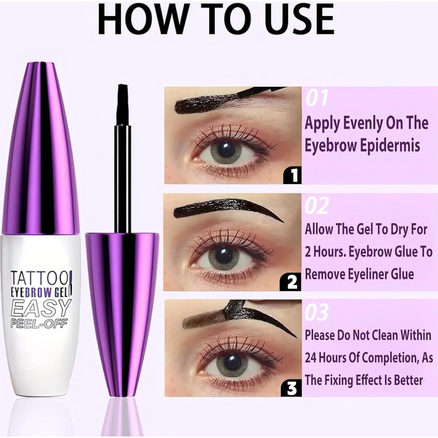 Gel Tinte de Cejas MVC Marrón Gris Fácil de Pelar 1pcs