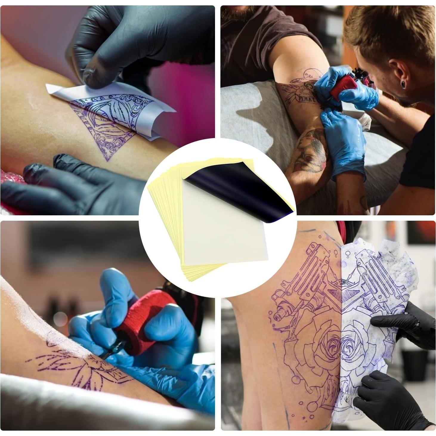 Papel de Transferencia de Tatuaje LIUMATE A4 100 Hojas 4 Capas