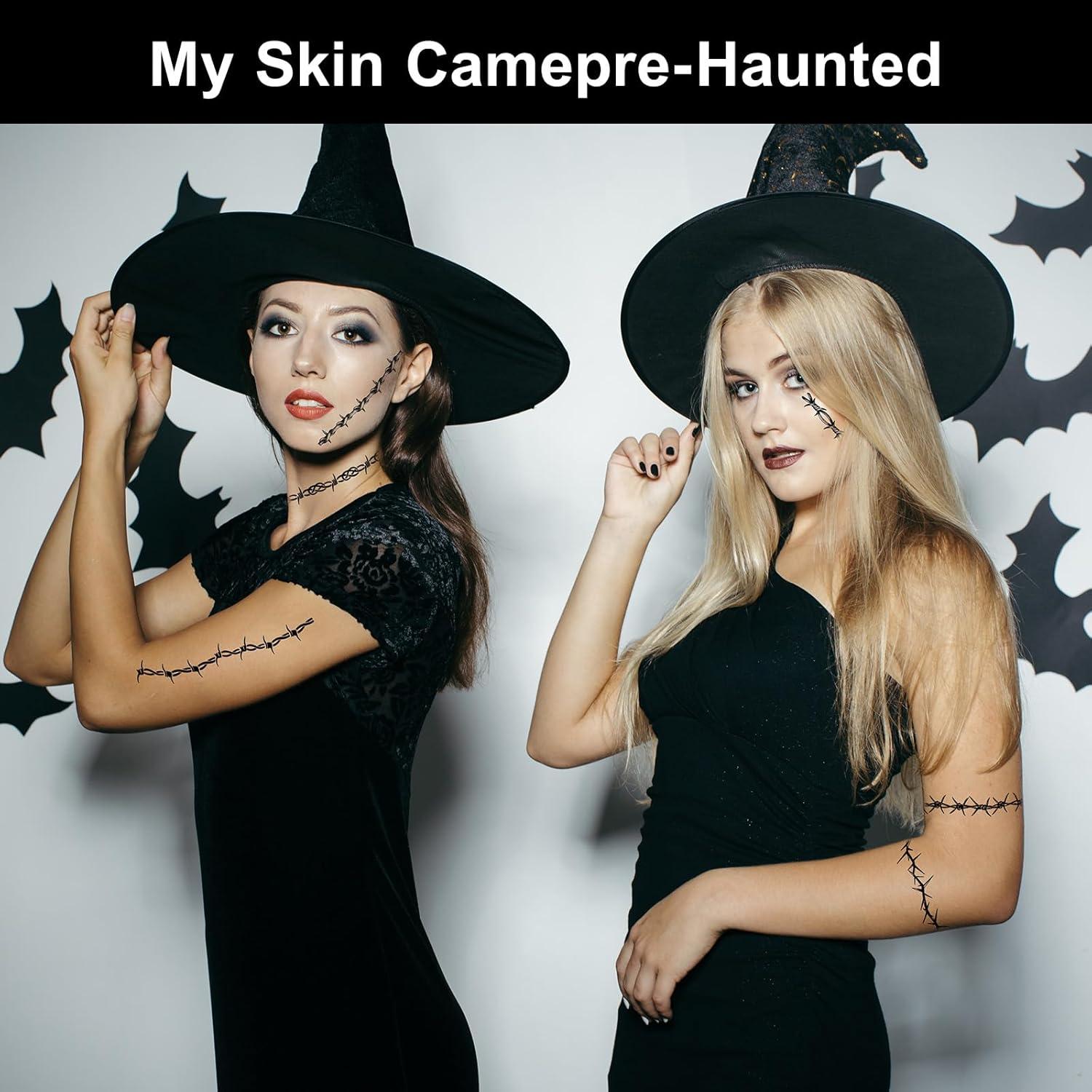 Tatuajes Temporales Alambre de Púas CIATBYYJ 18 Piezas 22x8cm