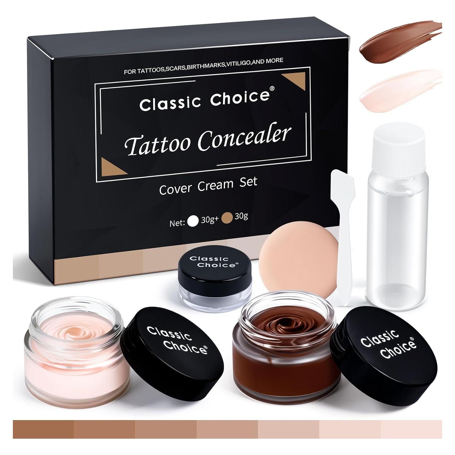 Kit Corrector de Tatuajes Shmian - 2 Tonos Impermeable 60g